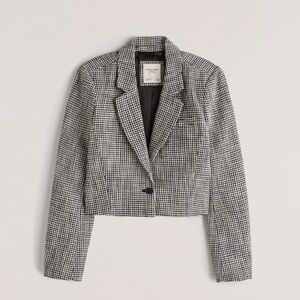 ABERCROMBIE & FITCH Cropped Tweed Blazer
